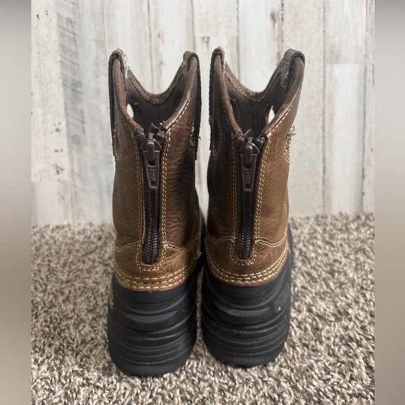 Georgia Boot Mud Dog Brown Leather Boots - Picture 2 of 5